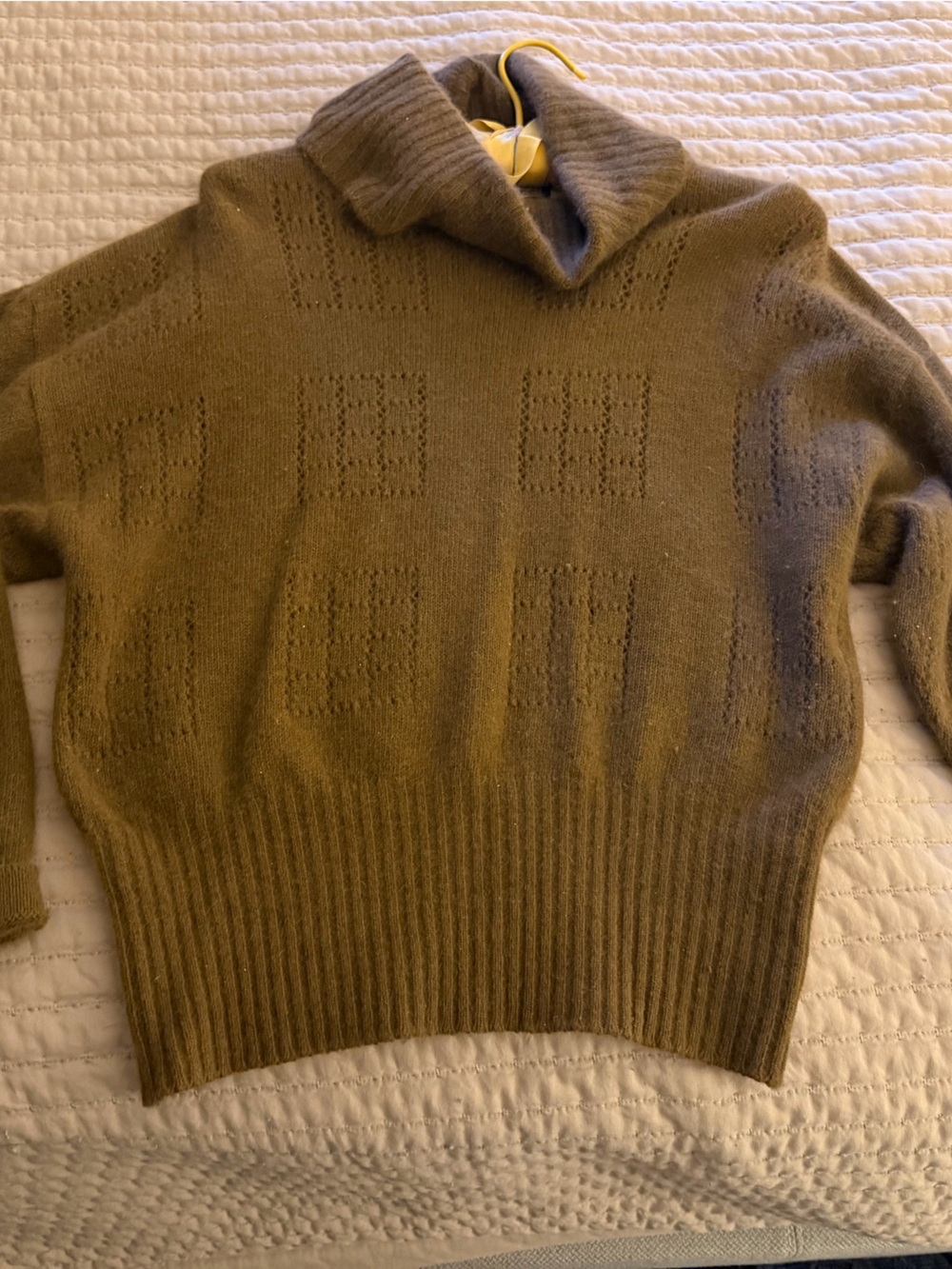 Olive Green Collared Knit Sweater